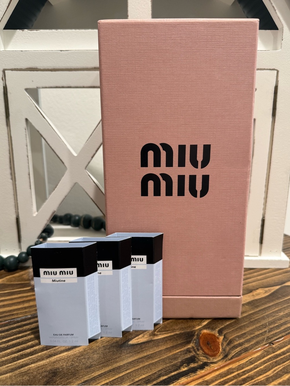 MIU MIU box w/ samples